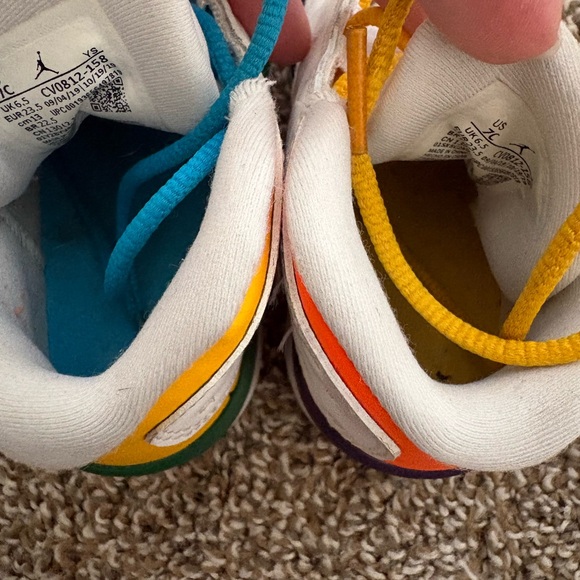 Jordan Retro Playground Sneakers Toddler White and Multicolor Sneakers - Picture 4 of 8